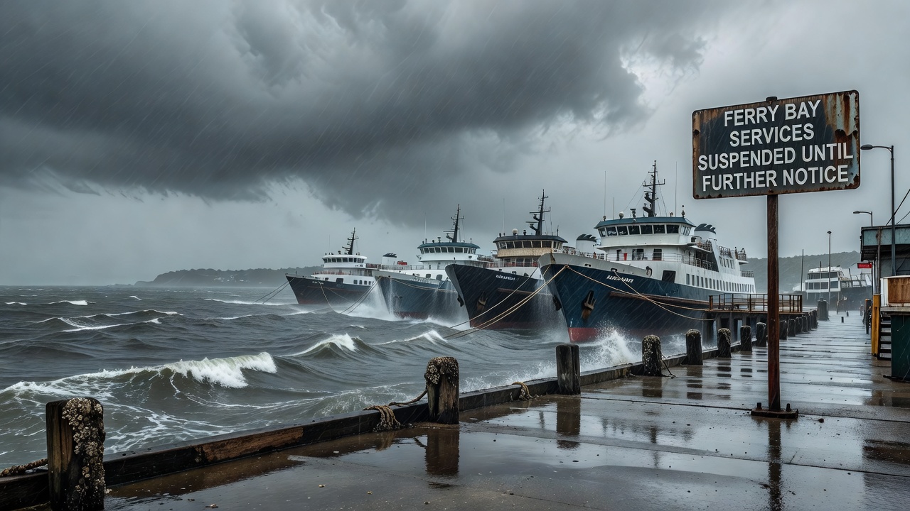Storm Suspends Ferry Bay Services for Multiple Days